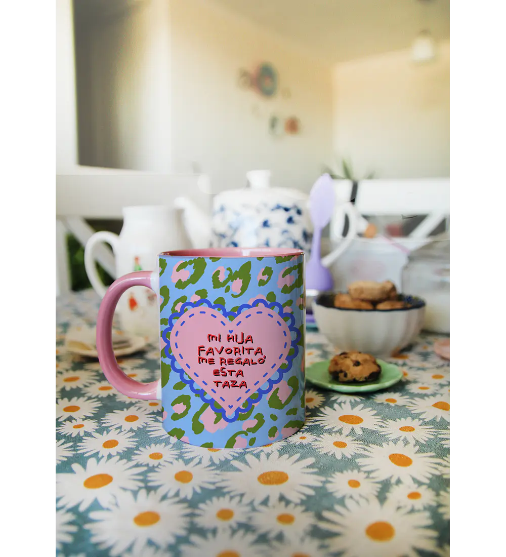 TAZÓN COLOR MI HIJA FAVORITA ME REGALÓ ESA TAZA