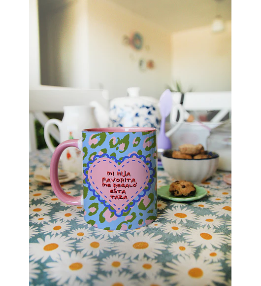 TAZÓN COLOR MI HIJA FAVORITA ME REGALÓ ESA TAZA
