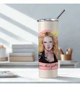 VASO TERMO TUMBLER BRITNEY STRONGER 