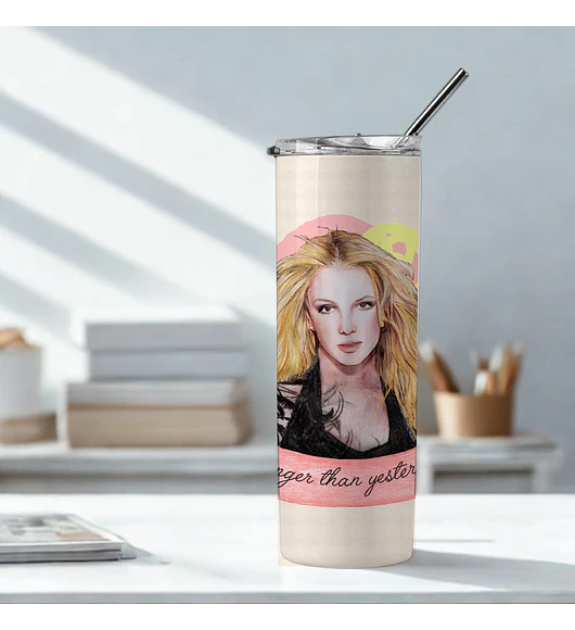 VASO TERMO TUMBLER BRITNEY STRONGER 