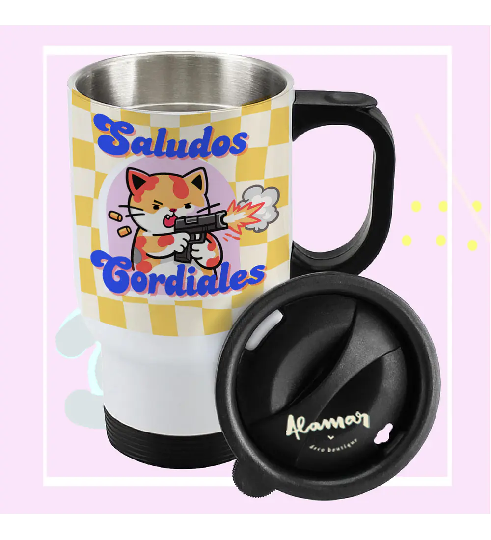 MUG TERMICO SALUDOS CORDIALES