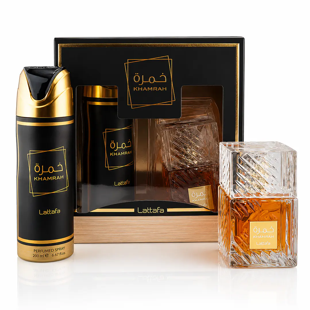 Set Lattafa Khamrah – Eau de Parfum 100ml + Body Spray 200ml 1