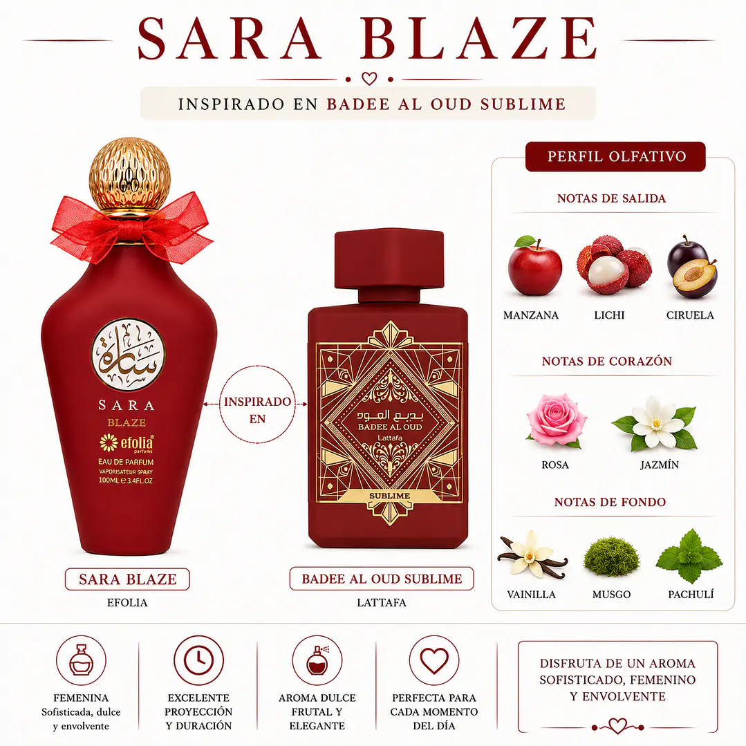 Sara Blaze de Efolia EDP 100 ml Mujer  2