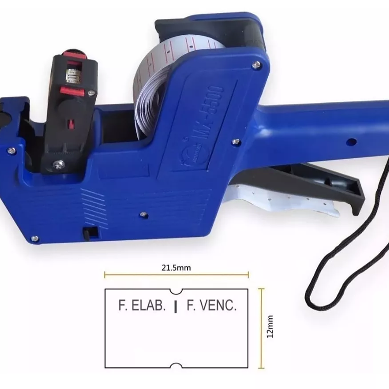 Maquina Fechadora + 8000 Etiquetas Elaboración Y Vencimiento 5