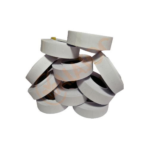 Rollo 4000 Etiquetas Blancas Para Maquina Doble Linea