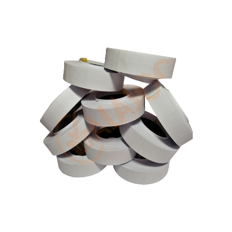 Rollo 4000 Etiquetas Blancas Para Maquina Doble Linea 1