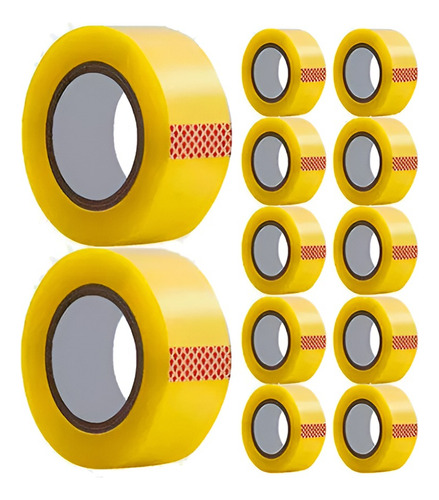 Pack 12x Cintas Embalajes  Rollos 100 Mts 48mm Transparentes