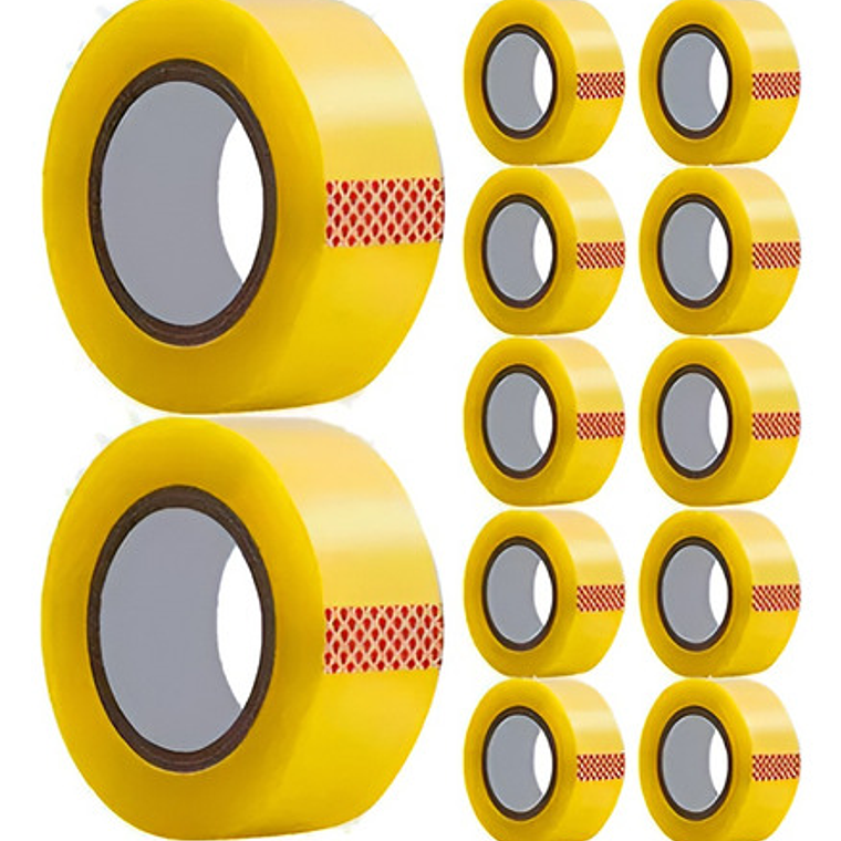 Pack 24x Cintas Embalajes  Rollos 100 Mts 48mm Transparentes 1