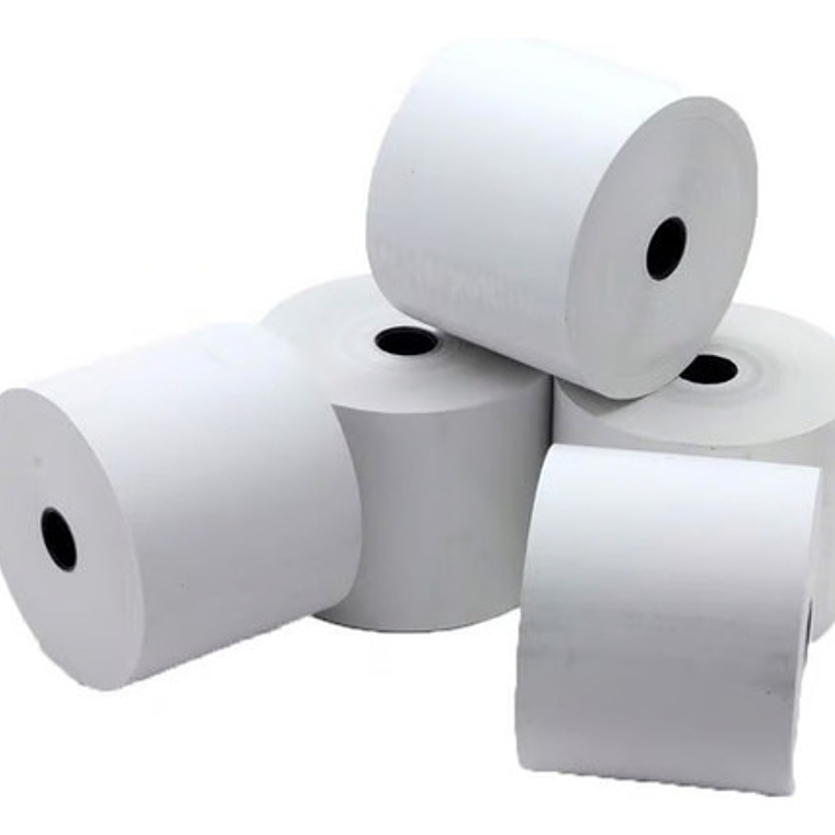 5 Rollos De Papel Térmico 80 Mm X 80 Metros Color Blanco 3