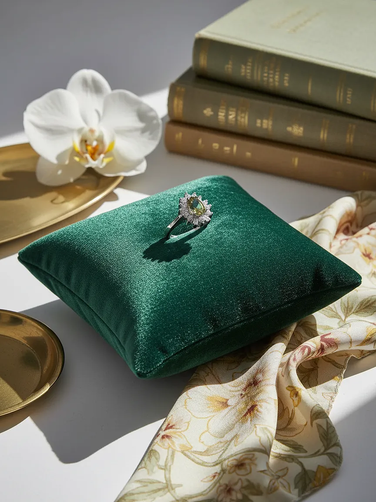 Anillo De Gota Con Piedra Sultanita y Circones en Plata De Ley 925 1