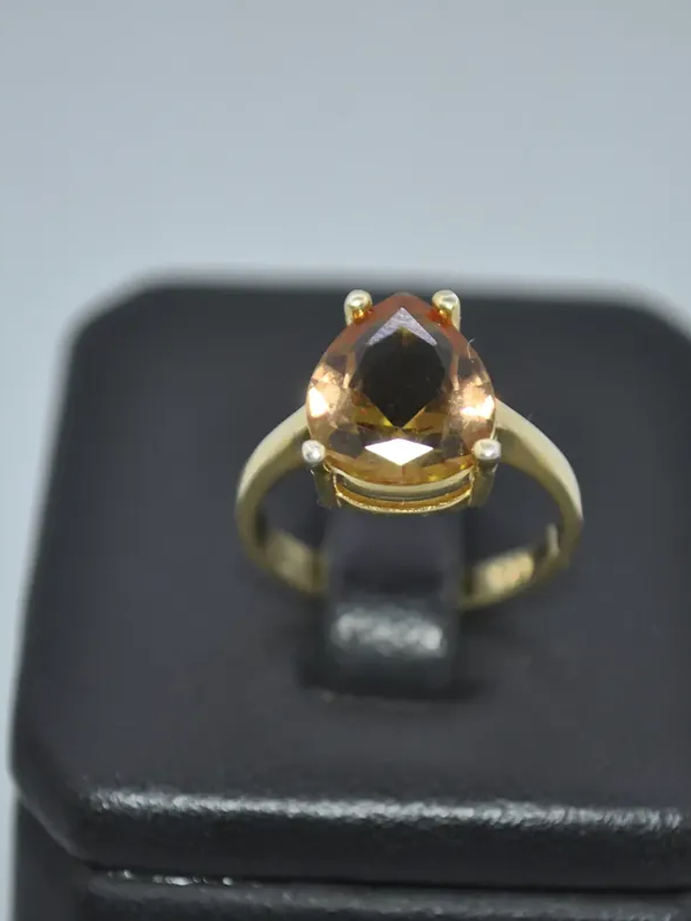 Anillo Sultanita Plata 925 Baño En Oro 18k 2