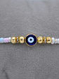 Pulsera De Mostacillas Con Ojo Turco En Vidrio - Miniatura 3