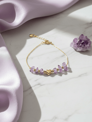 Pulsera Con Piedra Amatista
