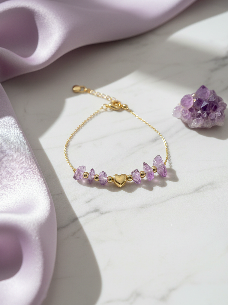 Pulsera Con Piedra Amatista 1