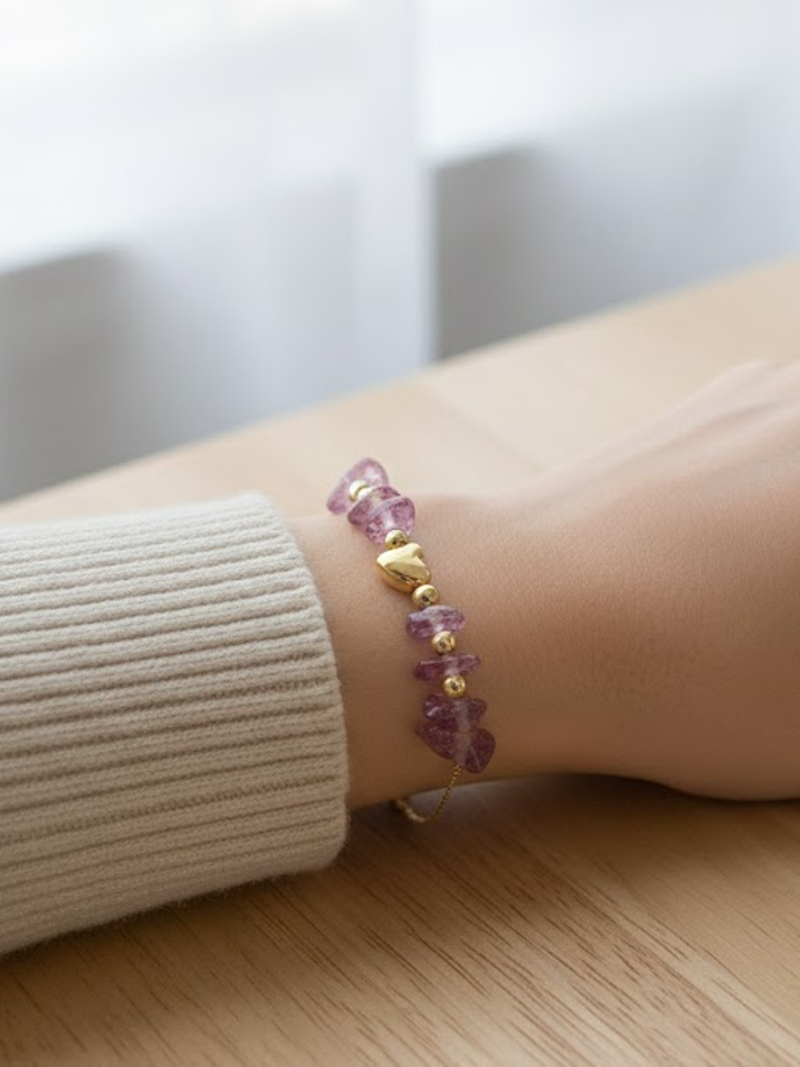 Pulsera Con Piedra Amatista 2