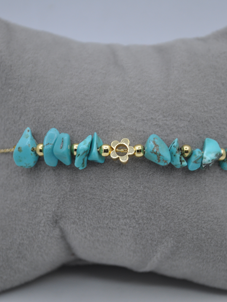 Pulsera Con Piedra Turquesa 3