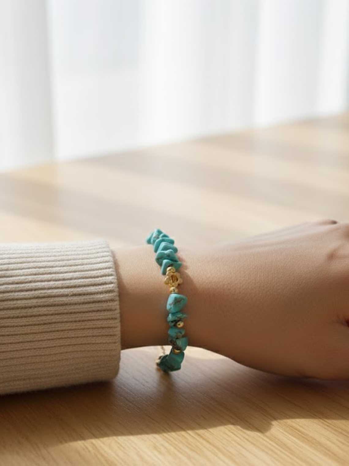 Pulsera Con Piedra Turquesa 2