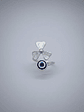 Anillo Ojo Turco y Trébol De La Suerte Plateado Ajustable - Miniatura 2