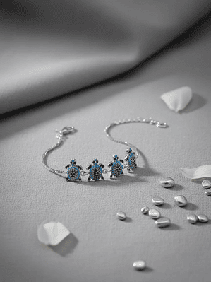 Pulsera De Diseño De Tortugas Con Circones 
