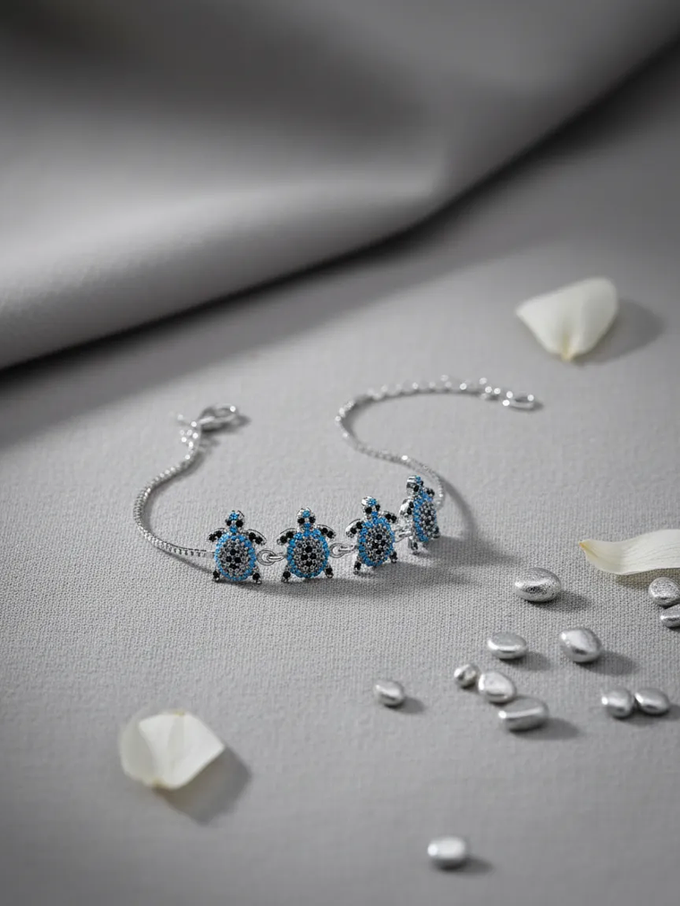 Pulsera De Diseño De Tortugas Con Circones  1