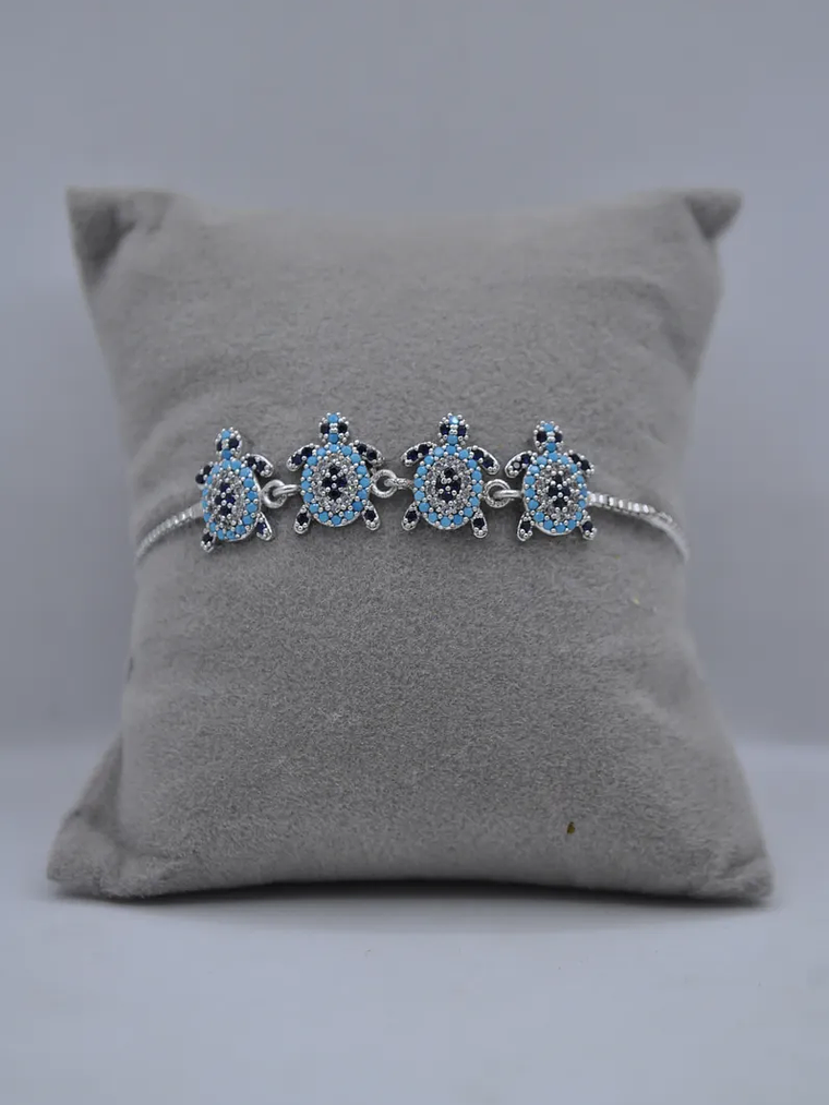 Pulsera De Diseño De Tortugas Con Circones  3
