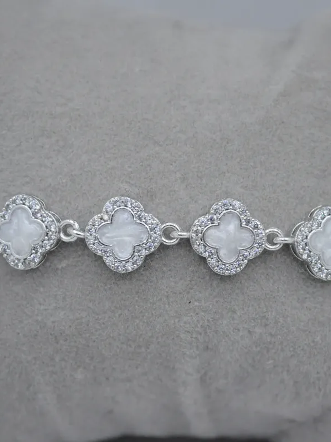 Pulsera Estilo Van Cleef Plateada 3