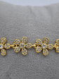 Pulseras Con Dijes De Flores y Circones Dorado  - Miniatura 3