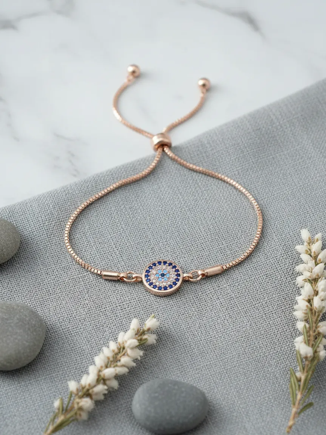 Pulsera Con Circones En Forma De Ojo Turco Coral 1