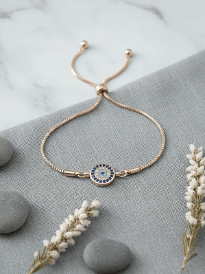 Pulsera Con Circones En Forma De Ojo Turco Coral