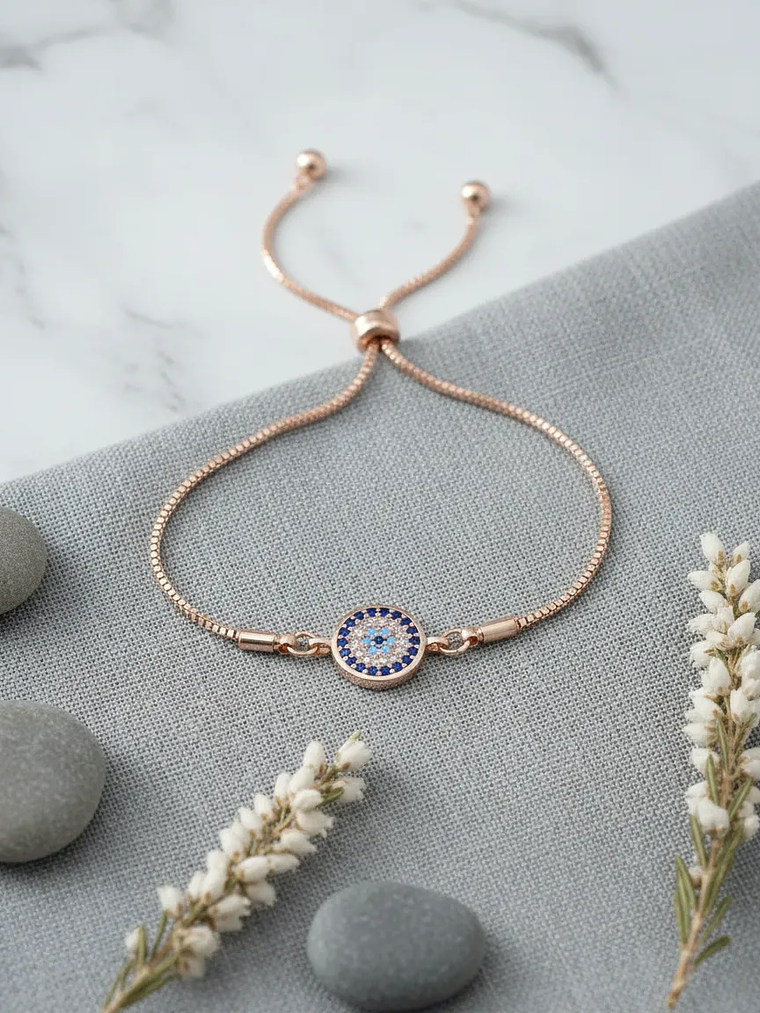 Pulsera Con Circones En Forma De Ojo Turco Coral 1