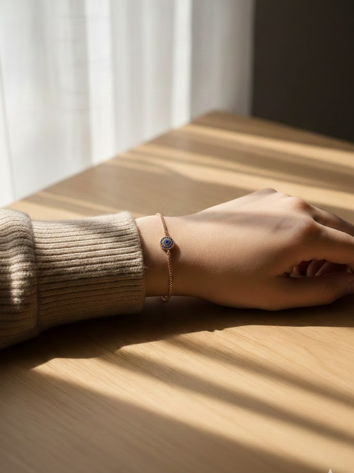 Pulsera Con Circones En Forma De Ojo Turco Coral 2