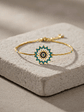 Pulsera De Sol Con Diseño De Ojo Turco Dorada - Miniatura 1
