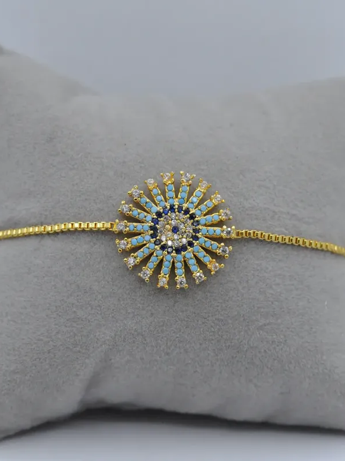 Pulsera De Sol Con Diseño De Ojo Turco Dorada 3