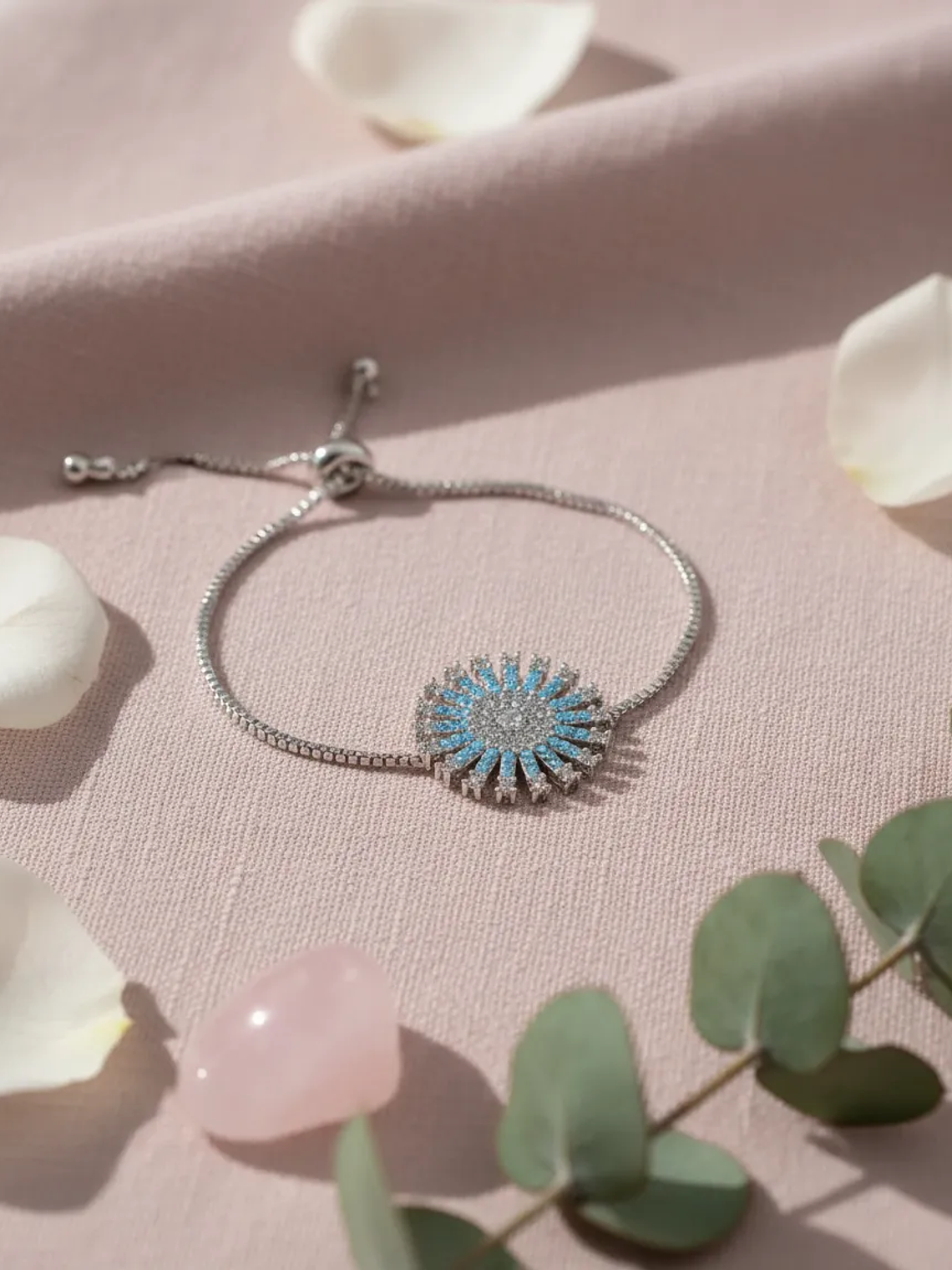 Pulsera De Sol Con Diseño De Ojo Turco Plateada 1