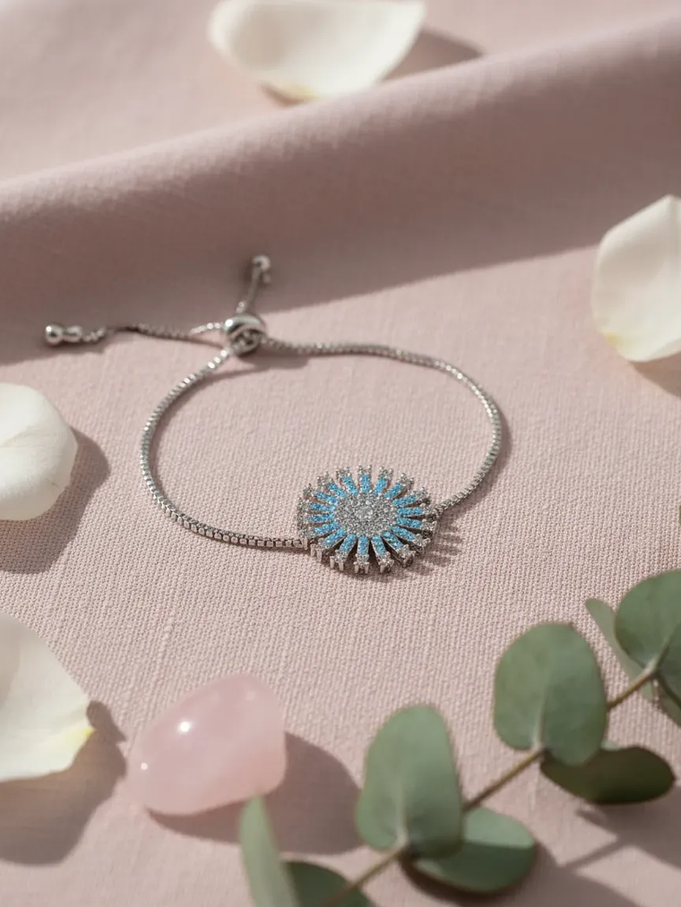 Pulsera De Sol Con Diseño De Ojo Turco Plateada 1