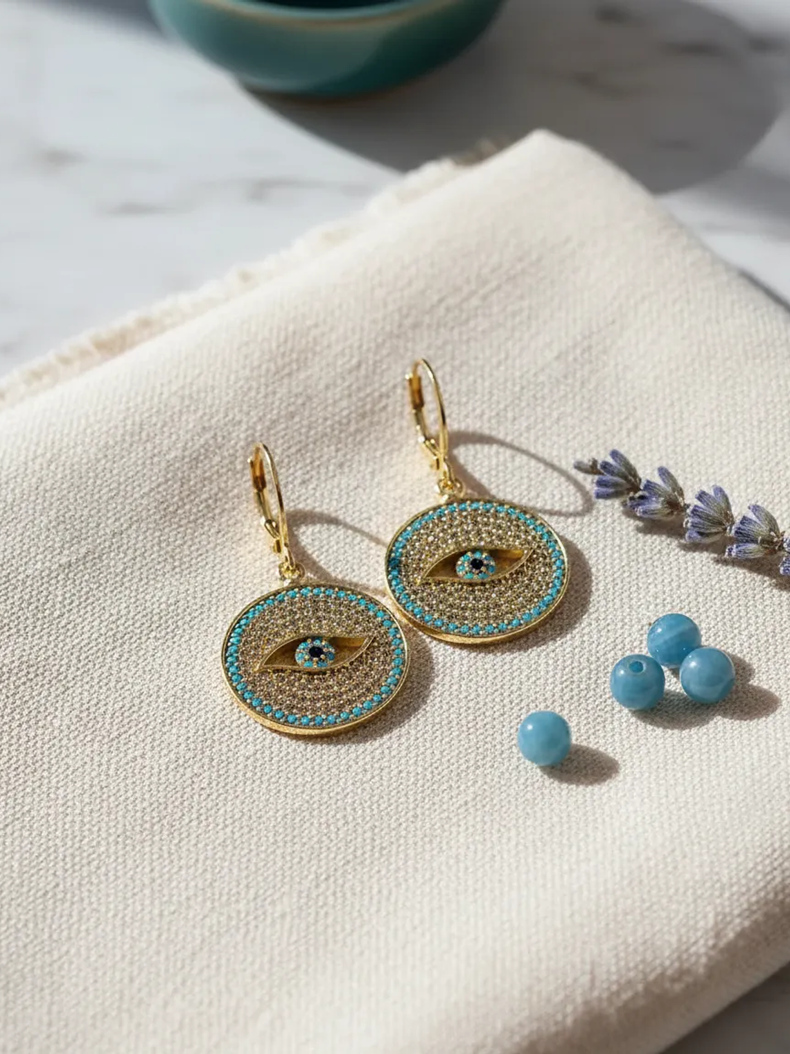 Aretes De Ojo Turco Con Circones  1