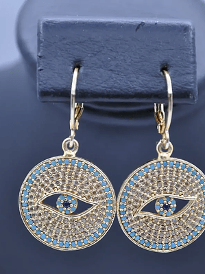 Aretes De Ojo Turco Con Circones 