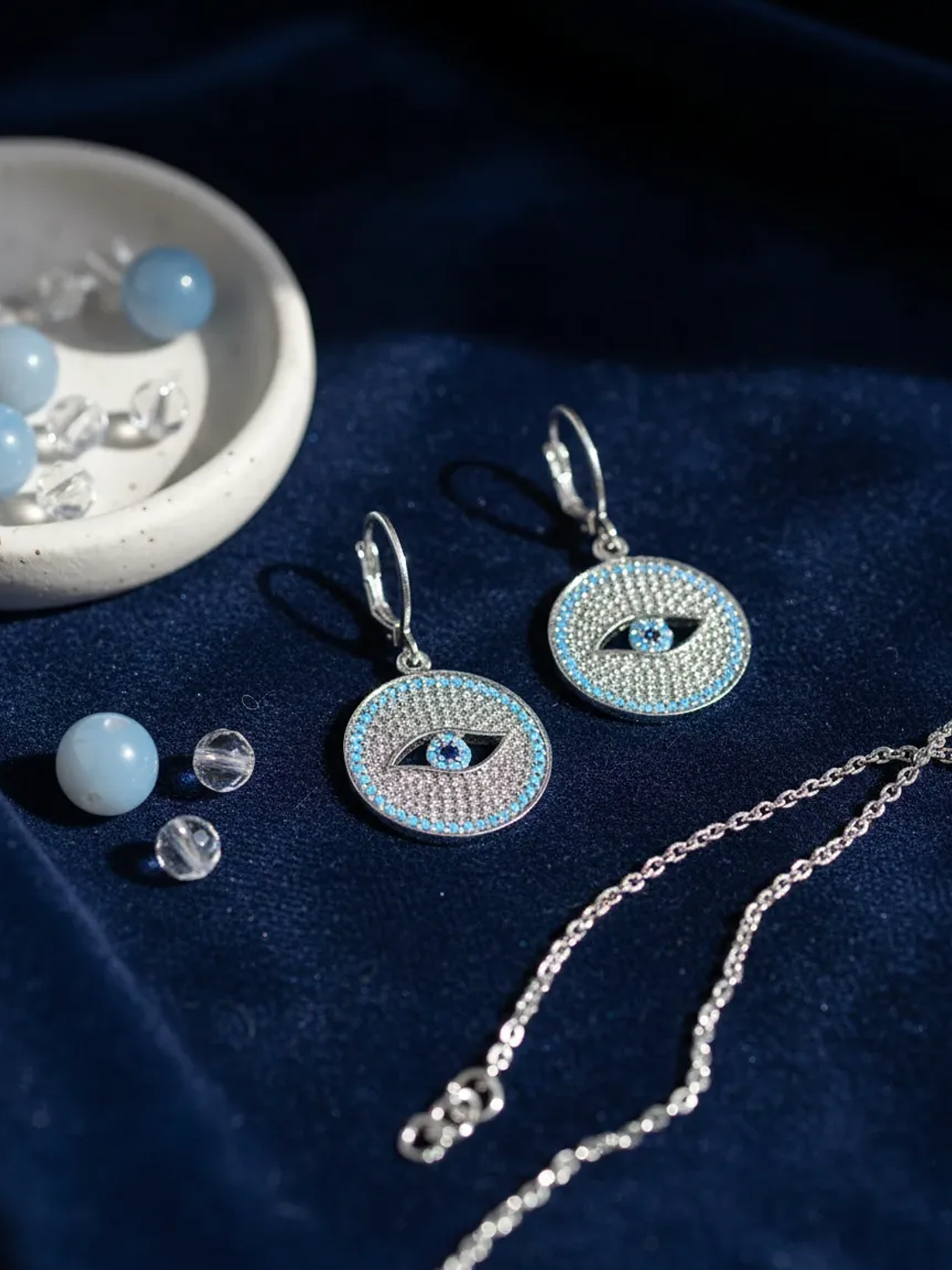 Aretes De Ojo Turco Con Circones  5