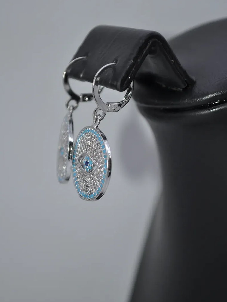 Aretes De Ojo Turco Con Circones  8