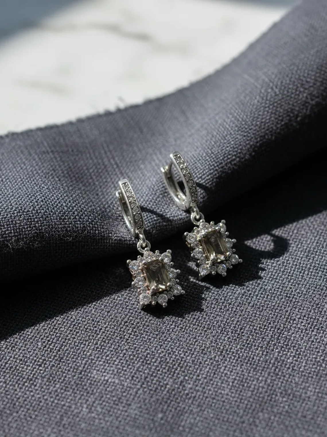 Aretes Con Piedra Rectangular Sultanita  1