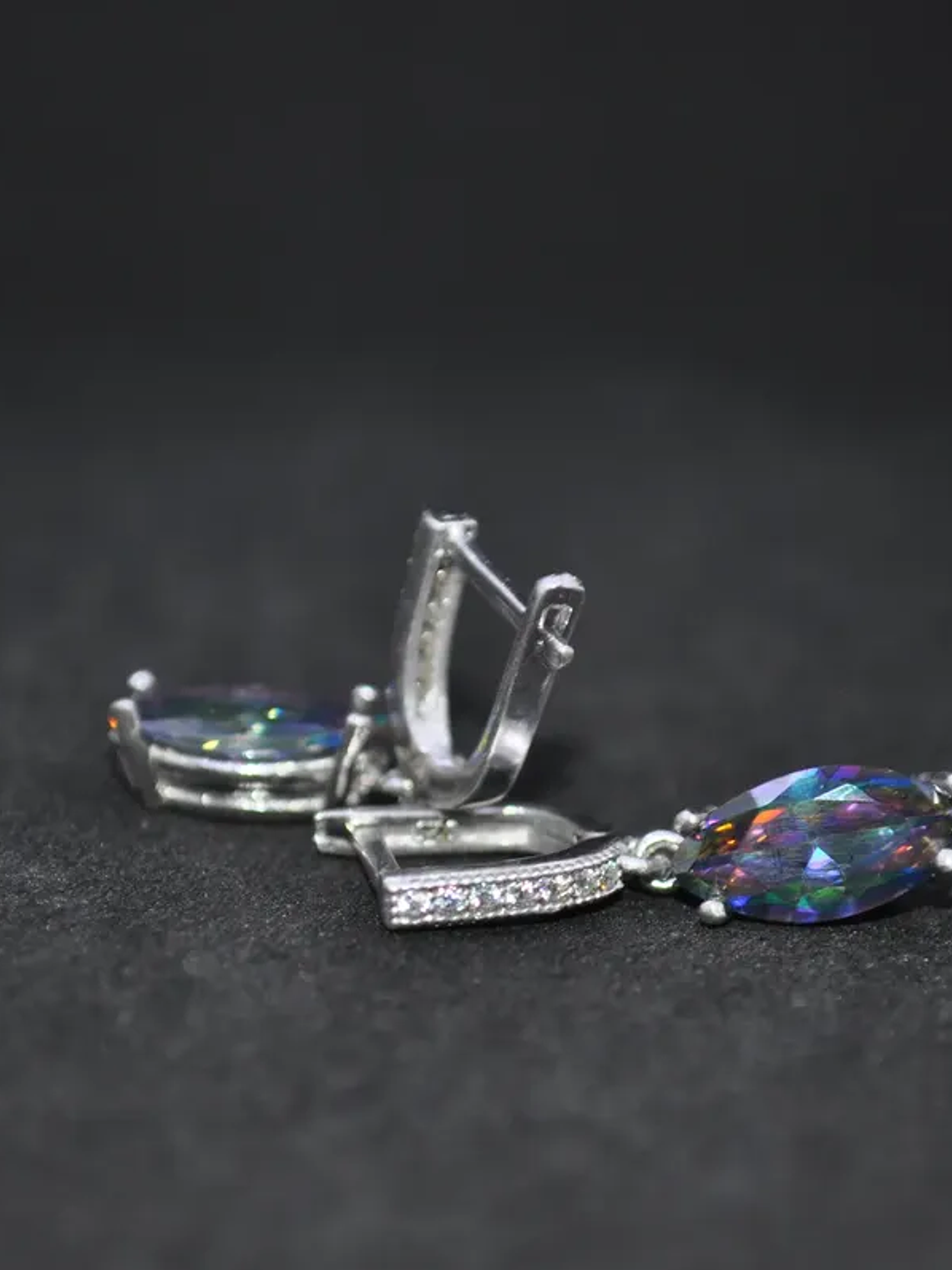 Aretes De Piedra Turca Topacio Místico En Plata 4