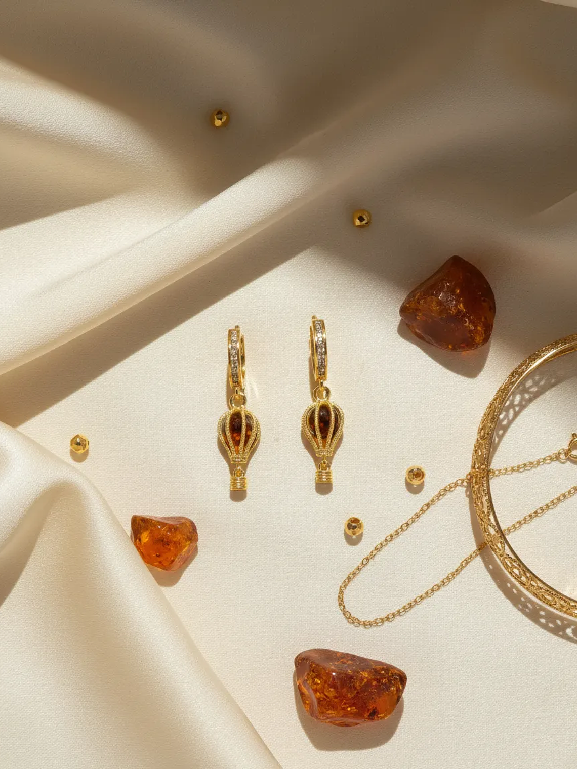 Aretes Candongas Globo Aerostático Con Sultanita 2