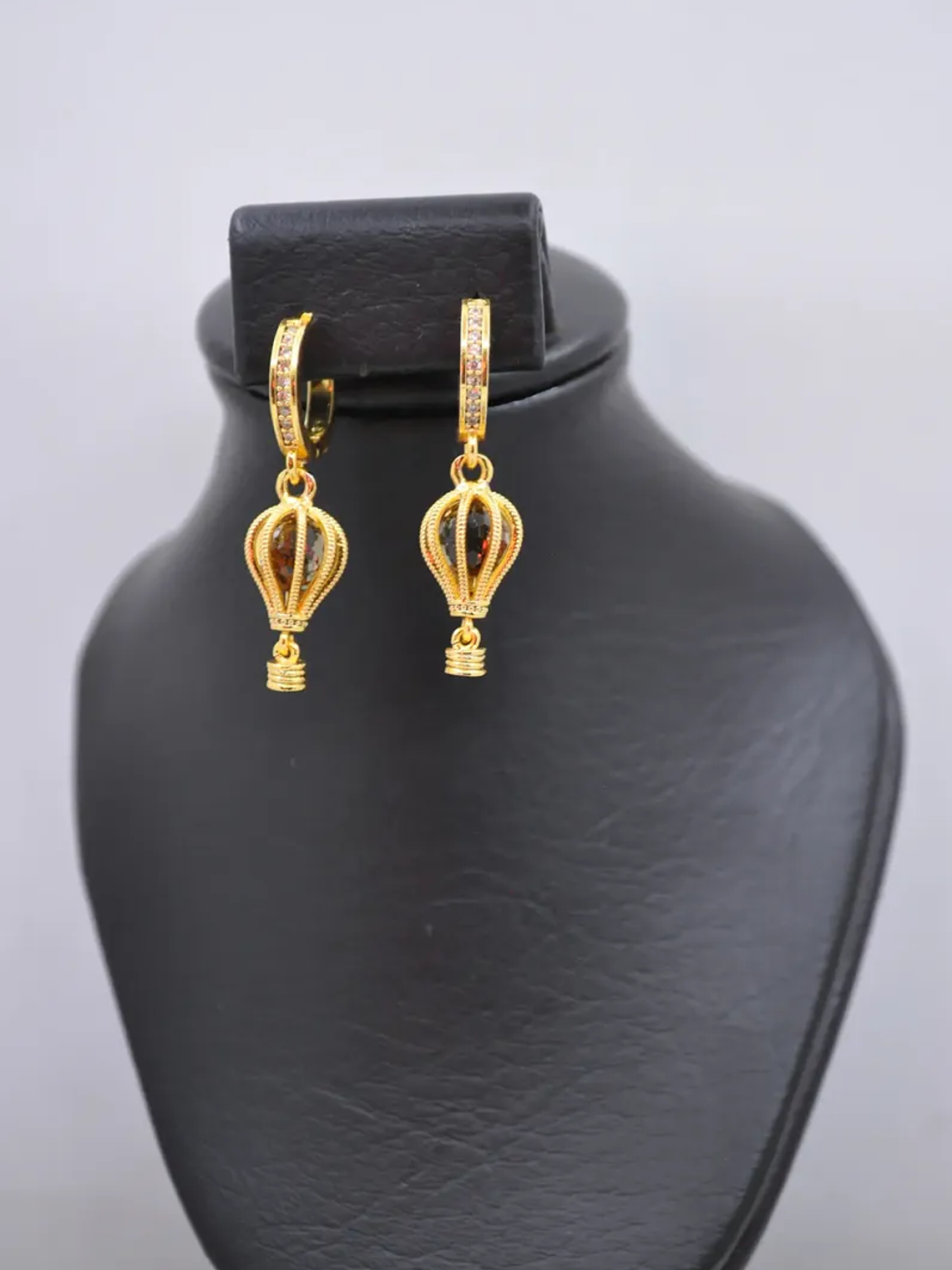 Aretes Candongas Globo Aerostático Con Sultanita 4