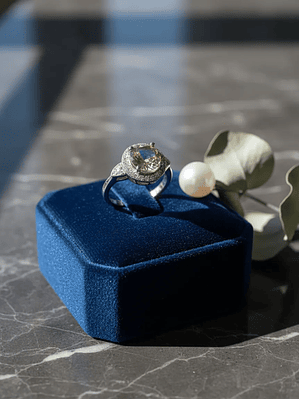 Anillo Circulo Elegante Plata Con Sultanita Y Circones