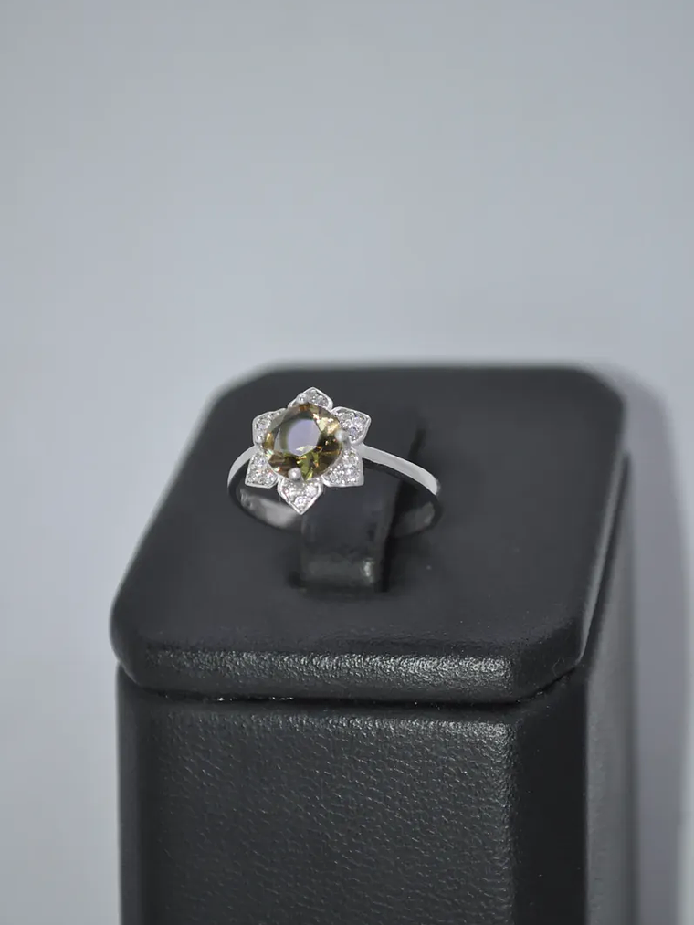 Precioso Anillo De Flor Con Sultanita En Plata De Ley 925 3