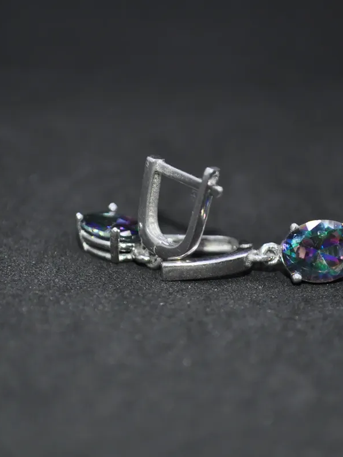 Aretes Ovalados Plata Topacio Místico 4