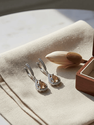 Aretes En Forma De Gota Con Piedra Sultanita