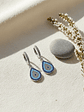 Aretes En Forma De Gota Con Ojo Turco - Miniatura 1