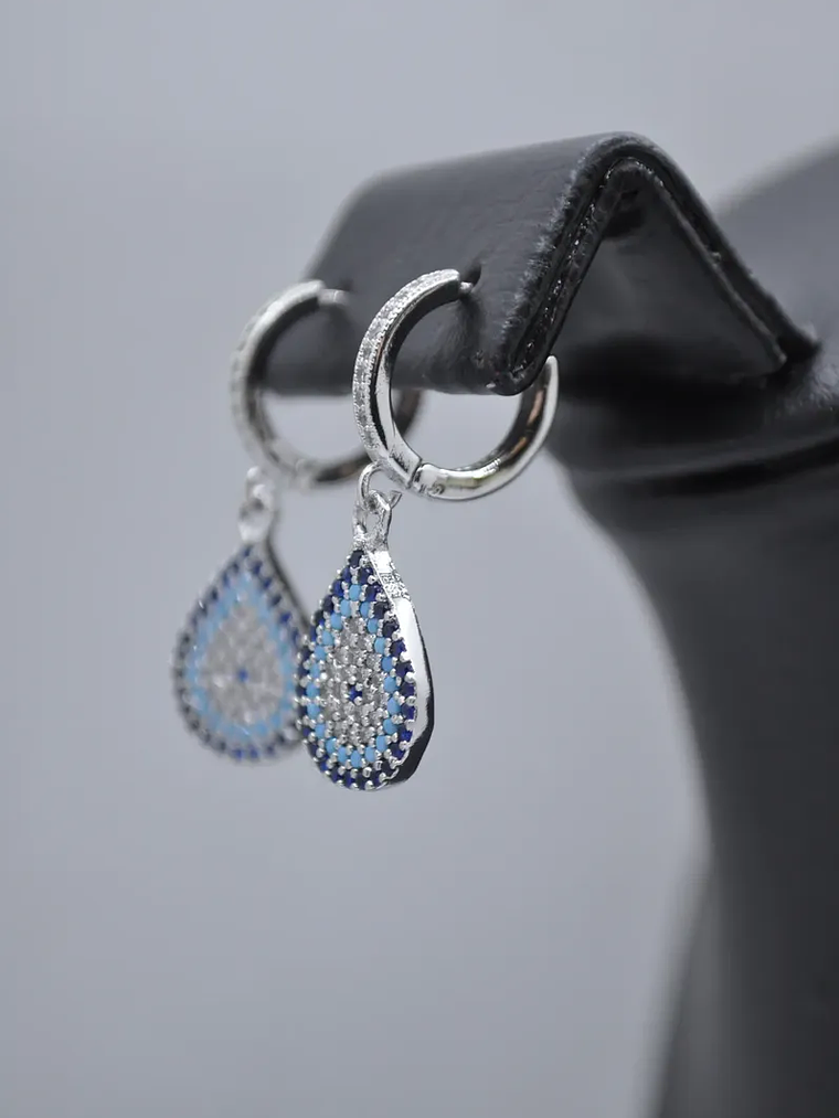 Aretes En Forma De Gota Con Ojo Turco 3