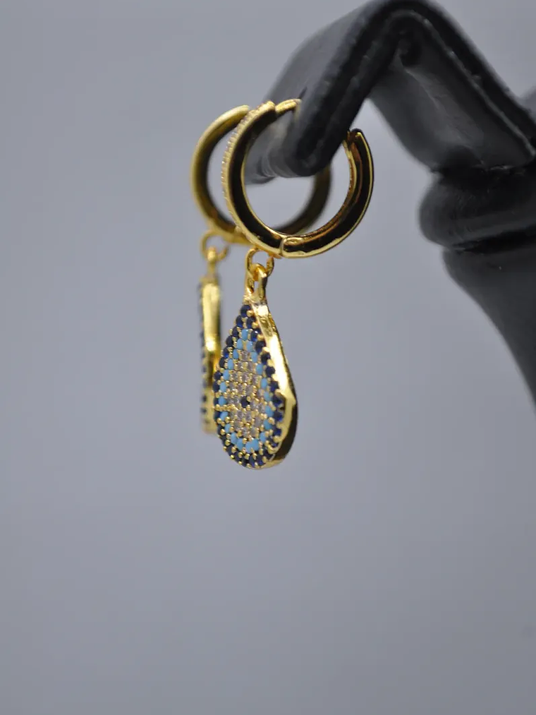 Aretes En Forma De Gota Con Ojo Turco 6